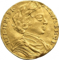 Аверс 1 червонец 1712 года D-L-G