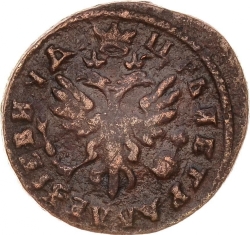 Аверс Денга 1717 года