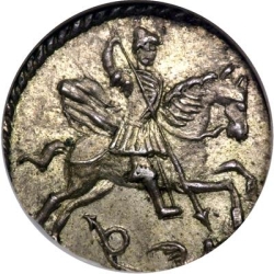 Аверс 1 копейка 1718 года