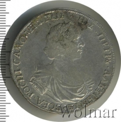 Аверс 1 рубль 1718 года OK