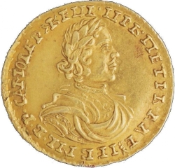 Аверс 2 рубля 1718 года L