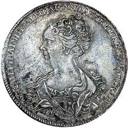 Аверс 1 рубль 1725 года