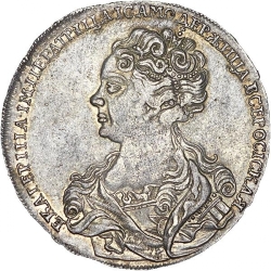 Аверс 1 рубль 1725 года