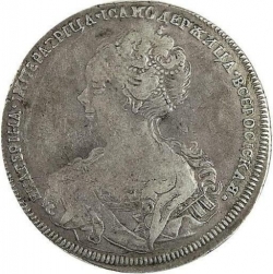 Аверс 1 рубль 1725 года СПБ