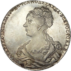 Аверс 1 рубль 1726 года