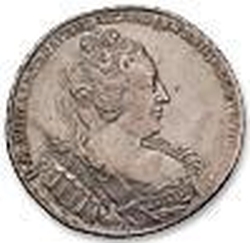 Аверс 1 рубль 1730 года