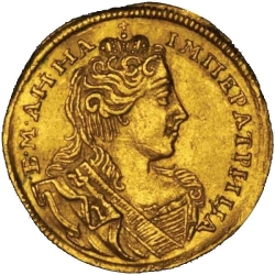 Аверс 1 червонец 1730 года