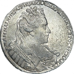 Аверс 1 рубль 1731 года