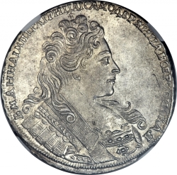 Аверс 1 рубль 1731 года