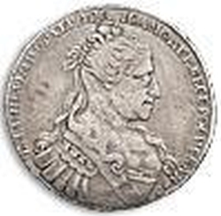 Аверс 1 рубль 1734 года