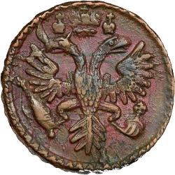 Аверс Денга 1734 года