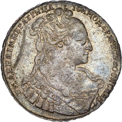 Аверс Полтина 1734 года