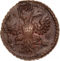 Аверс Полушка 1734 года