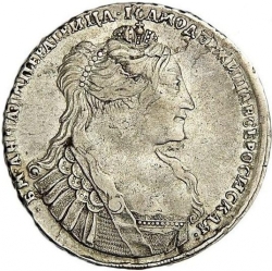 Аверс Полтина 1735 года