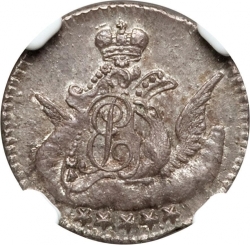 Аверс 5 копеек 1756 года СПБ