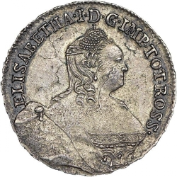 Аверс 24 копейки 1757 года «Ливонез»