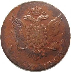 Аверс 5 копеек 1758 года