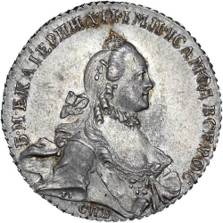 Аверс 1 рубль 1765 года СПБ-TI-СА