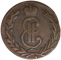 Аверс 1 копейка 1766 года