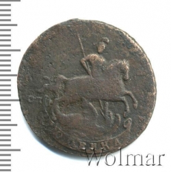 Аверс 1 копейка 1766 года СПМ