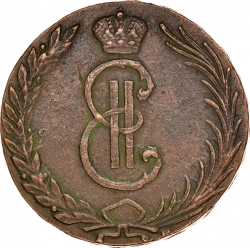 Аверс 10 копеек 1766 года