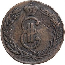 Аверс 2 копейки 1766 года