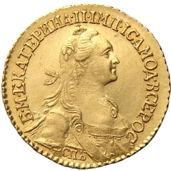 Аверс 2 рубля 1766 года СПБ