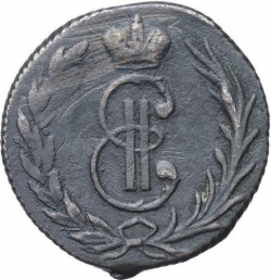 Аверс Денга 1766 года