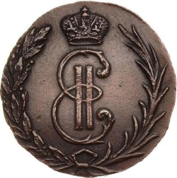 Аверс Денга 1766 года