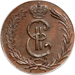 Аверс 2 копейки 1767 года КМ