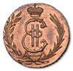 Аверс Полушка 1767 года КМ