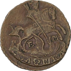 Аверс Полушка 1768 года ЕМ
