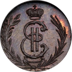 Аверс Полушка 1768 года КМ