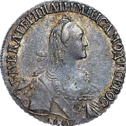 Аверс Полуполтинник 1769 года ММД-EI
