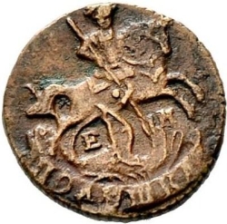 Аверс Полушка 1769 года ЕМ
