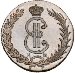 Аверс 10 копеек 1770 года КМ