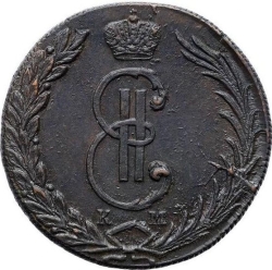 Аверс 10 копеек 1770 года КМ