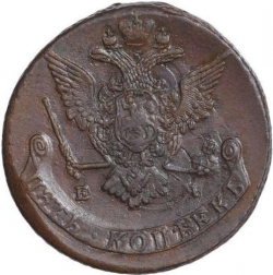 Аверс 5 копеек 1770 года ЕМ