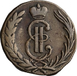 Аверс 1 копейка 1771 года КМ
