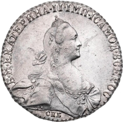 Аверс 1 рубль 1771 года СПБ-TI-АШ