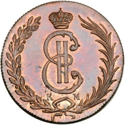 Аверс 10 копеек 1771 года КМ