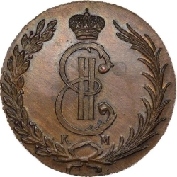 Аверс 10 копеек 1772 года КМ