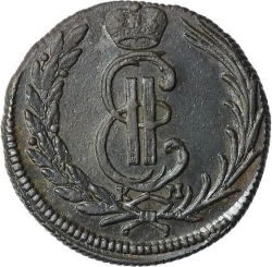 Аверс 1 копейка 1773 года КМ