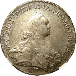 Аверс 1 рубль 1773 года СПБ-ТI-ЯЧ