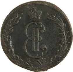 Аверс 10 копеек 1773 года КМ