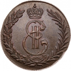 Аверс 5 копеек 1774 года КМ