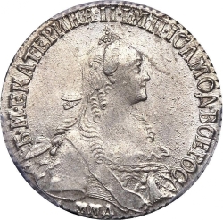 Аверс Полуполтинник 1774 года ММД-СА