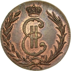 Аверс 1 копейка 1776 года КМ