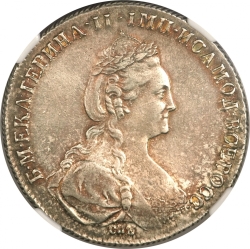 Аверс 1 рубль 1777 года СПБ-ФЛ