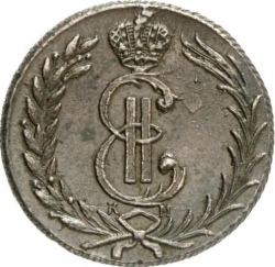 Аверс 2 копейки 1777 года КМ